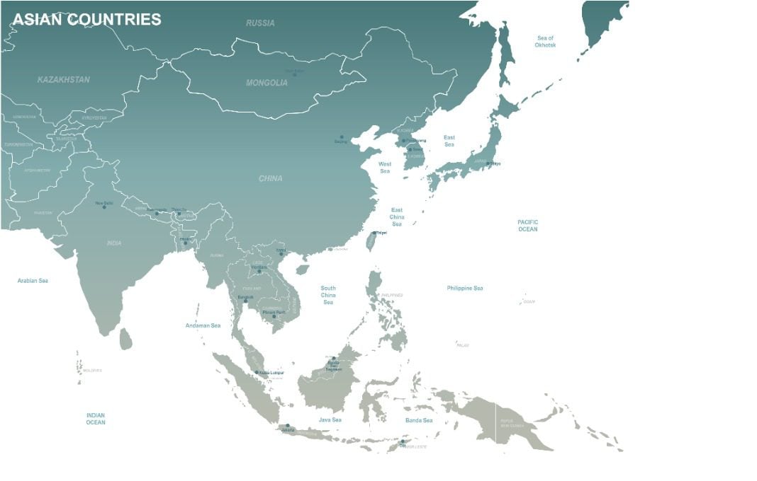 Map of Asia Pacific